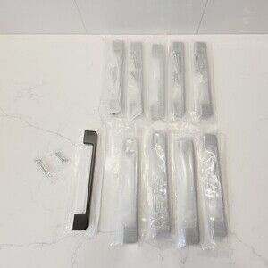 Cabinet Pulls Square Bmlack Handle YUFER 10 pack Drawer Pull Modern 6-1/3" Hole